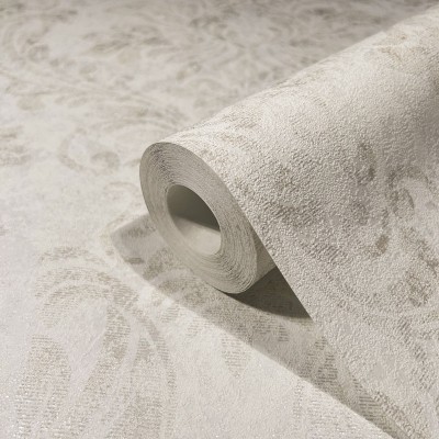 Papel de parede DAMASCO BEGE EFEITO ENVELHECIDO 34812