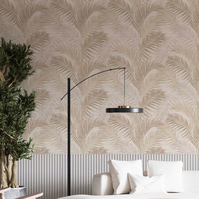 Papel pintado HOJAS PALMERA BLANCO PERLA 33310 2