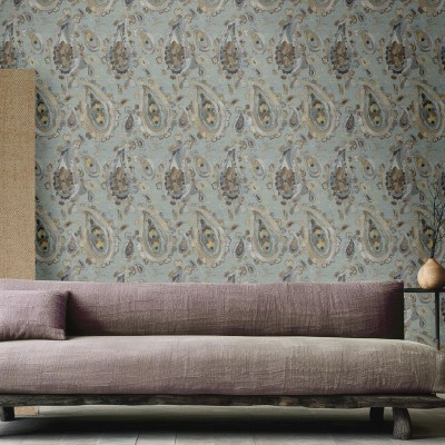 Paper pintat GOTES PAISLEY BLAU CLAR 39013 2