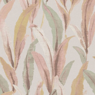 Papel pintado HOJAS EFECTO BORDADO ROSA Y VERDE 39004 Papel pintado HOJAS EFECTO BORDADO ROSA Y VERDE 39004