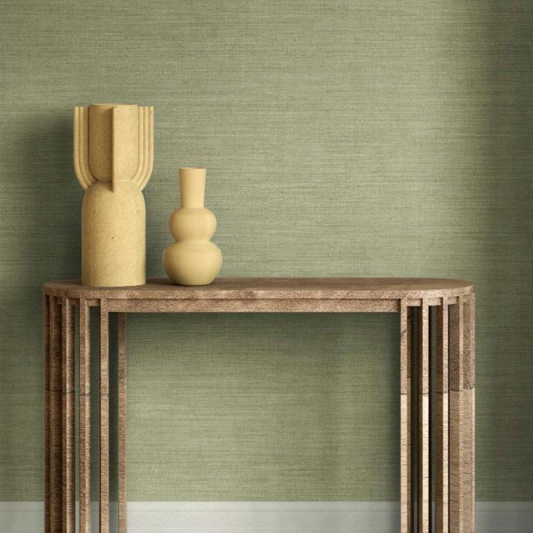 Papel de parede TEXTURA DE LINHO VERDE 39045