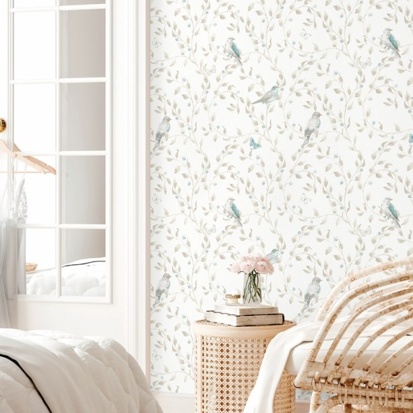 Papel pintado PAJARITOS BEIGE 311