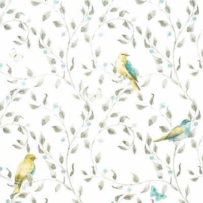 Papel pintado PAJARITOS VERDE TENUE 318 Papel pintado PAJARITOS VERDE TENUE 318