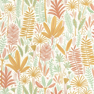 Paper pintat FULLES INFANTILS VERMELL OCRE MNM_10572_43_40 Paper pintat FULLES INFANTILS VERMELL OCRE MNM_10572_43_40