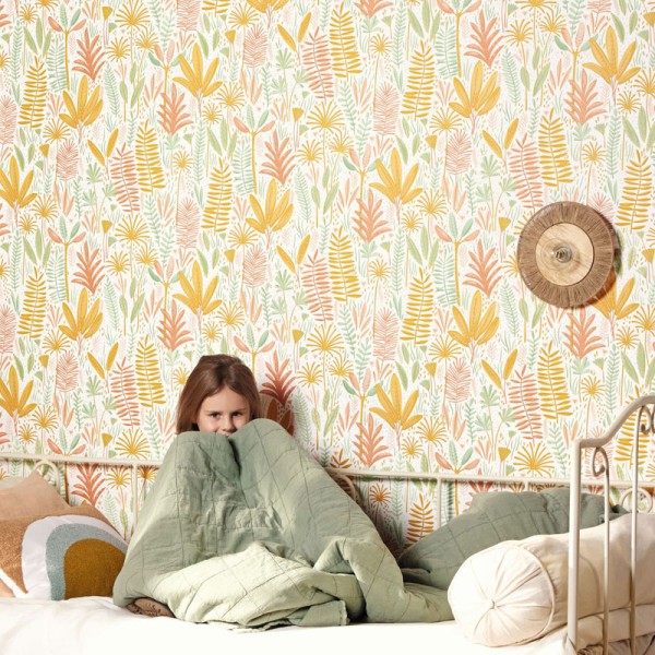 Paper pintat FULLES INFANTILS VERMELL OCRE MNM_10572_43_40 Paper pintat FULLES INFANTILS VERMELL OCRE MNM_10572_43_40