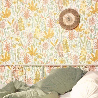 Paper pintat FULLES INFANTILS VERMELL OCRE MNM_10572_43_40 Paper pintat FULLES INFANTILS VERMELL OCRE MNM_10572_43_40