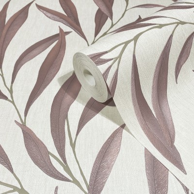 Papel pintado HOJAS ROSA ANTIGUO MARRÓN 32203 Papel pintado HOJAS ROSA ANTIGUO MARRÓN 32203