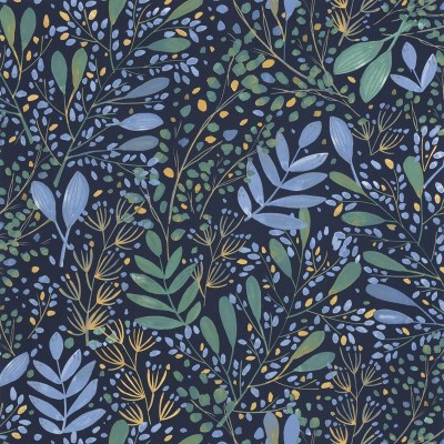 Papel de parede JARDIM AQUARELA AZUL E VERDE GNL2_10169_97_85