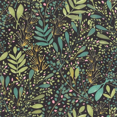 Papel de parede JARDIM AQUARELA VERDE E PRETO GNL2_10169_97_91 Papel de parede JARDIM AQUARELA VERDE E PRETO GNL2_10169_97_91