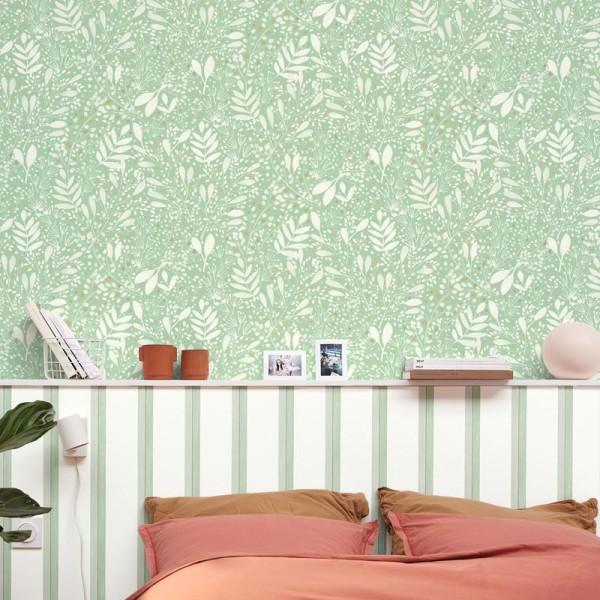 Papel de parede JARDIM AQUARELA BRANCO E VERDE GNL2_10169_70_73 Papel de parede JARDIM AQUARELA BRANCO E VERDE GNL2_10169_70_73