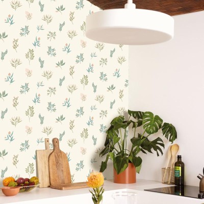 Papel de parede PLANTAS AROMÁTICAS AZUIS GNL2_10537_06_44