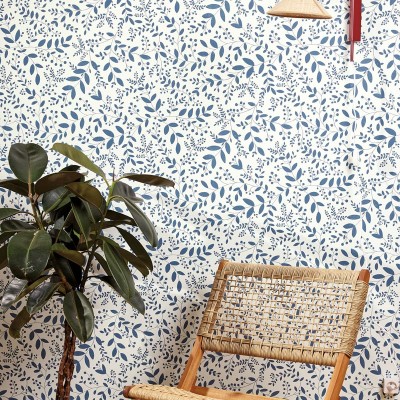 Papel de parede VINILICO FOLHAS AZUIS GNL2_10534_06_34 2