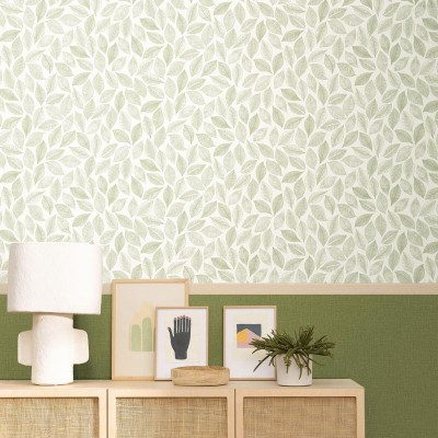 Papel de parede COM FOLHAS VERDES GNL2_10538_07_55
