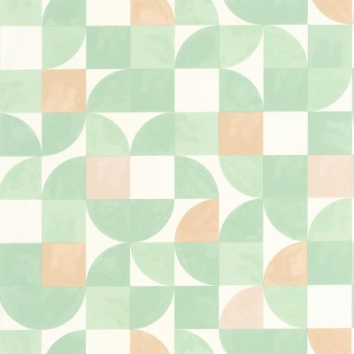 Papel pintado MODERNO FORMAS GEOMÉTRICAS VERDE Y BEIGE GNL2_10536_07_76