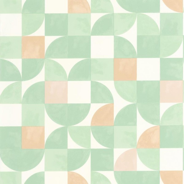 Paper pintat MODERN FORMES GEOMÈTRIQUES VERD I BEIX GNL2_10536_07_76