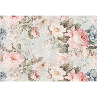 Mural Infantil Delicadeza Floral ANIM670 Mural Infantil Delicadeza Floral ANIM670