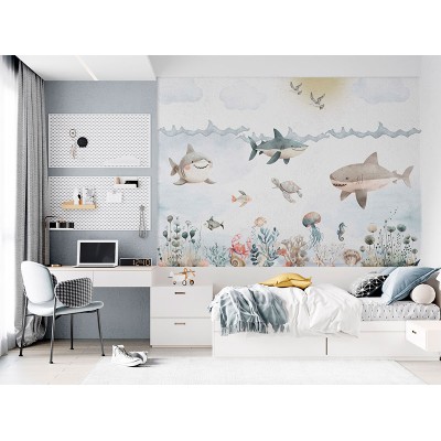 Mural Infantil Vida Marina ANIM676 Mural Infantil Vida Marina ANIM676