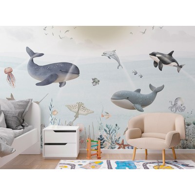 Mural Infantil Oceà Animat ANIM677 Mural Infantil Oceà Animat ANIM677
