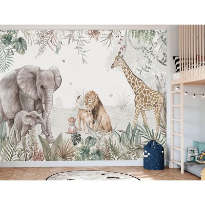 Mural Infantil Jungla Familiar ANIM678
