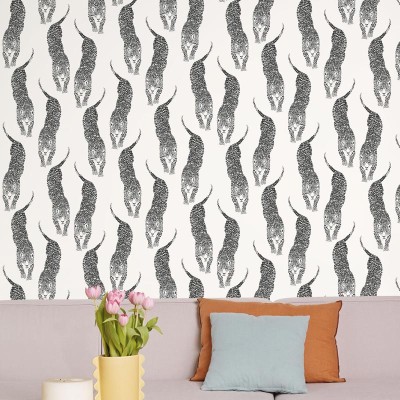 Papel de parede com LEOPARDOS BRANCO E PRETO WILD_10492_09_95 Papel de parede com LEOPARDOS BRANCO E PRETO WILD_10492_09_95