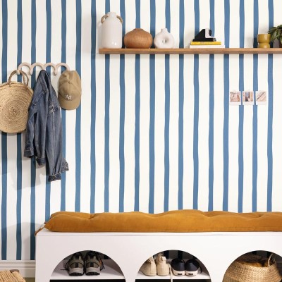 Papel pintado RAYAS IRREGULARES AZULES Y BLANCAS WILD_10495_06_51 2