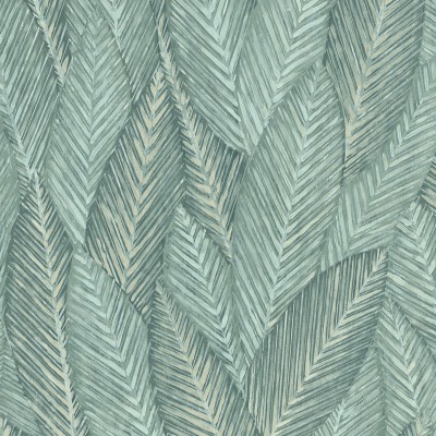 Papel pintado HOJAS VERTICALES VERDE CLARO 10391-35