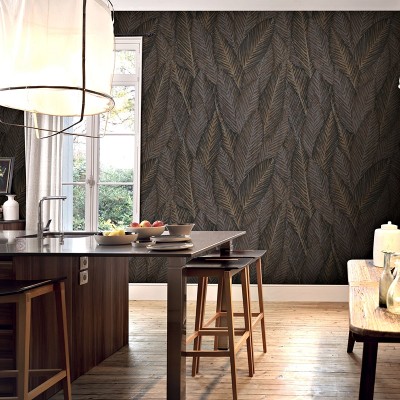 Paper pintat FULLES VERTICALS MARRÓ 10391-11 2