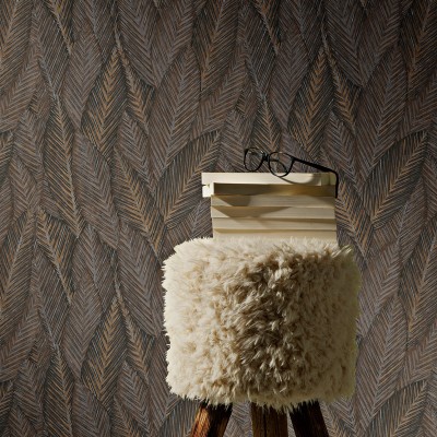 Paper pintat FULLES VERTICALS MARRÓ 10391-11 Paper pintat FULLES VERTICALS MARRÓ 10391-11