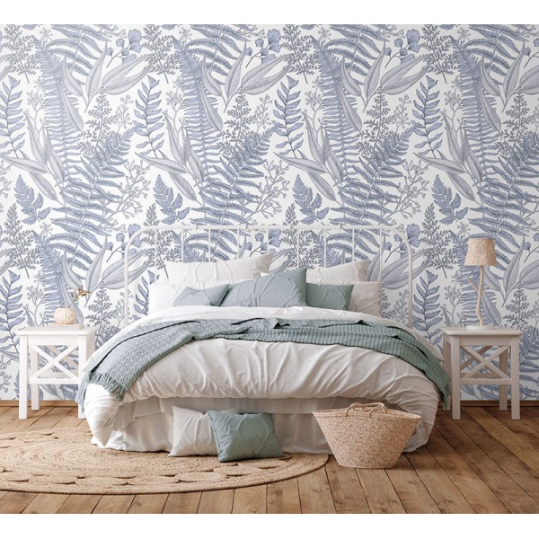 Mural Essentials Vegetación Azul 752-084 Mural Essentials Vegetación Azul 752-084