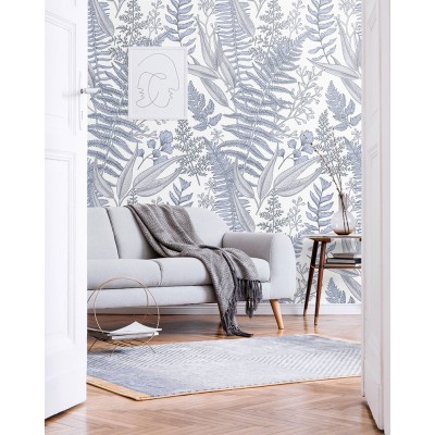 Mural Essentials Vegetação Azul 752-084 2