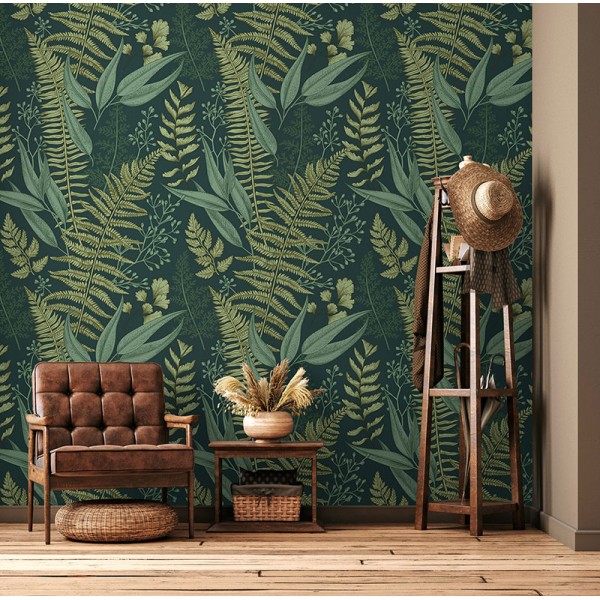 Mural Essentials Vegetación Verde Profundo 752-085 Mural Essentials Vegetación Verde Profundo 752-085