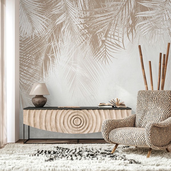 Mural Essentials Hojas Hormigón Beige 752-087 Mural Essentials Hojas Hormigón Beige 752-087