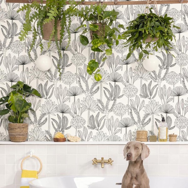 Paper pintat OASIS BLANC I NEGRE WILD_10493_09_81 Paper pintat OASIS BLANC I NEGRE WILD_10493_09_81