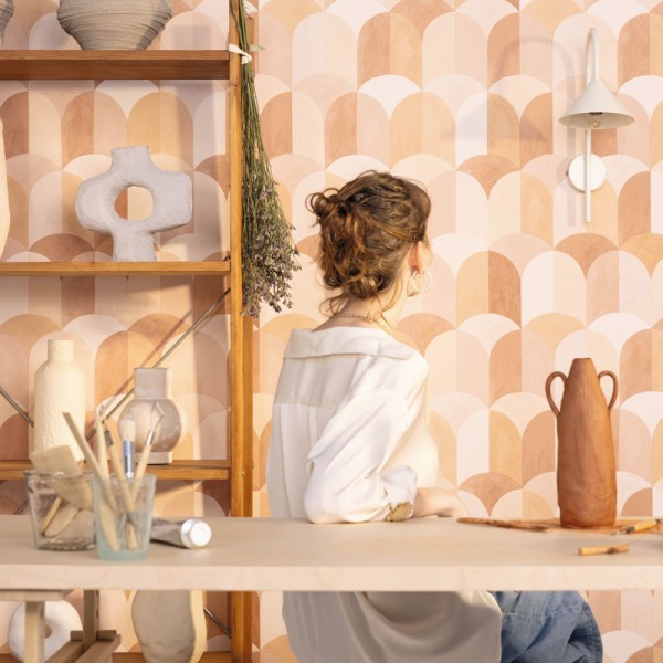 Papel de parede GEOMÉTRICO BANDOL TERRACOTA AZU_10544_84_65 Papel de parede GEOMÉTRICO BANDOL TERRACOTA AZU_10544_84_65