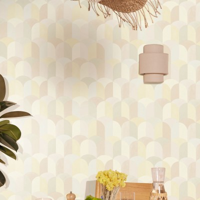 Papel de parede GEOMÉTRICO BANDOL ROSA CREME AZU_10544_11_99