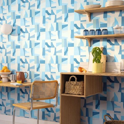 Paper pintat FORMES BLAVES AZU_10546_60_75 Paper pintat FORMES BLAVES AZU_10546_60_75