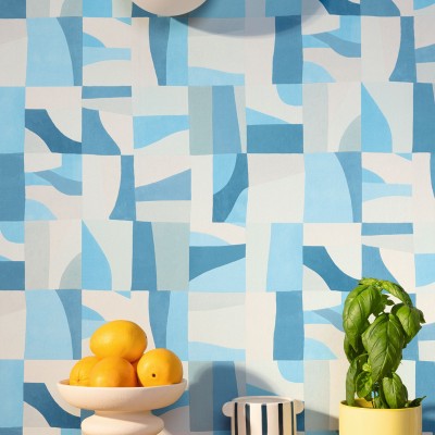 Paper pintat FORMES BLAVES AZU_10546_60_75 Paper pintat FORMES BLAVES AZU_10546_60_75