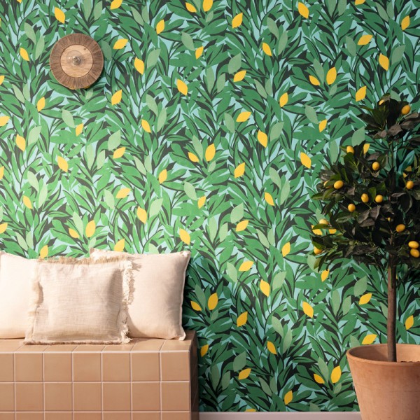 Papel de parede ÁRVORE DE LIMÃO VERDE AMARELO AZU_10545_77_20