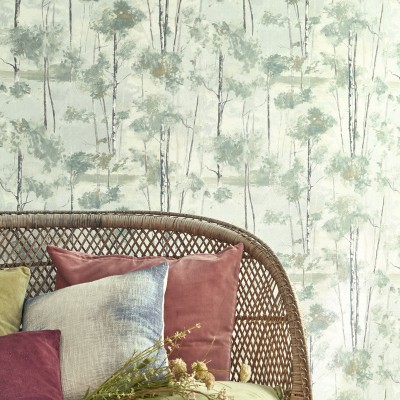 Papel de parede ÁRVORES FLORESTA EUCALIPTO VERDE E CINZA RIVI_8954_77_20 Papel de parede ÁRVORES FLORESTA EUCALIPTO VERDE E CINZA RIVI_8954_77_20