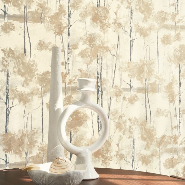 Papel de parede ÁRVORES FLORESTA MARROM E CINZA RIVI_8954_12_54