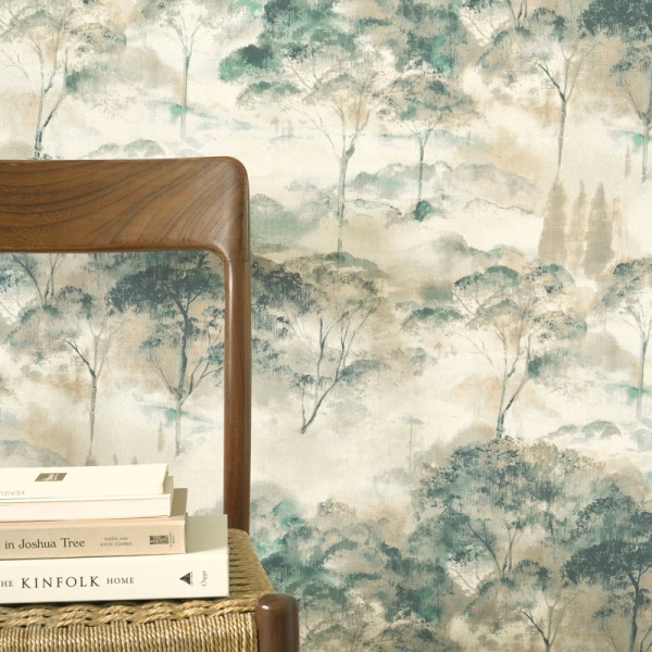 Papel pintado PAISAJE ACUARELA VERDE AGUA Y BEIGE RIVI_8955_61_74 Papel pintado PAISAJE ACUARELA VERDE AGUA Y BEIGE RIVI_8955_61_74