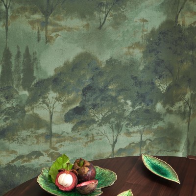 Papel pintado PAISAJE ACUARELA VERDE RIVI_8955_79_58 2