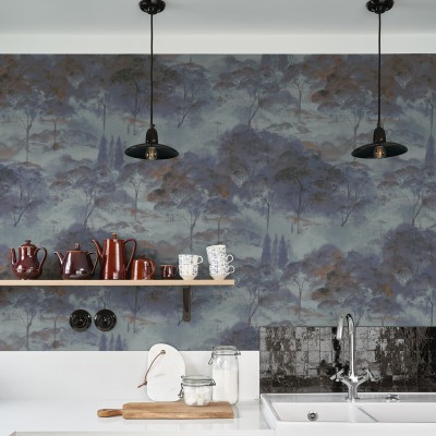 Papel pintado PAISAJE ACUARELA AZUL RIVI_8955_68_11 2