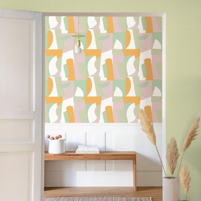 Papel de parede FIGURAS LARANJA E LAVANDA OTLS_10501_75_00 2
