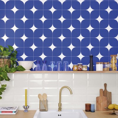 Papel pintado RETRO GEOMÉTRICO AZUL OTLS_10504_06_30 2