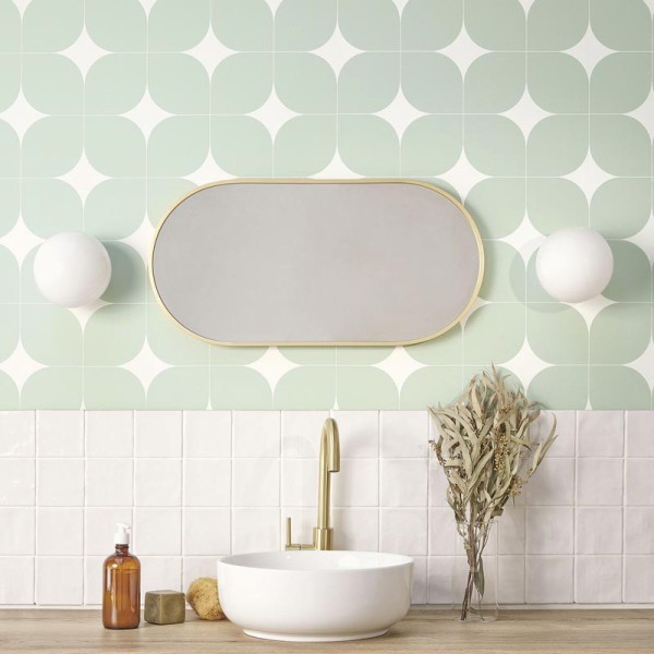 Paper pintat RETRO GEOMÈTRIC VERD OTLS_10504_07_08 Paper pintat RETRO GEOMÈTRIC VERD OTLS_10504_07_08