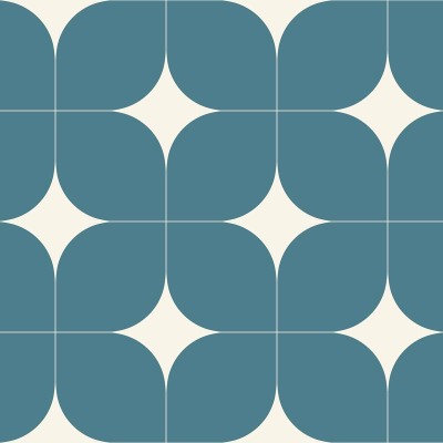 Paper pintat RETRO GEOMÈTRIC BLAU OTLS_10504_06_41