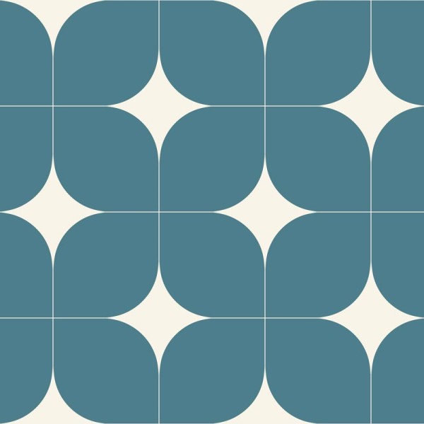 Papel de parede RETRO GEOMÉTRICO AZUL OTLS_10504_06_41