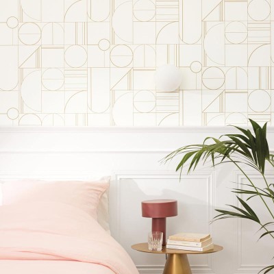 Papel pintado CÍRCULOS Y LINEAS DORADAS OTLS_10506_02_48 Papel pintado CÍRCULOS Y LINEAS DORADAS OTLS_10506_02_48