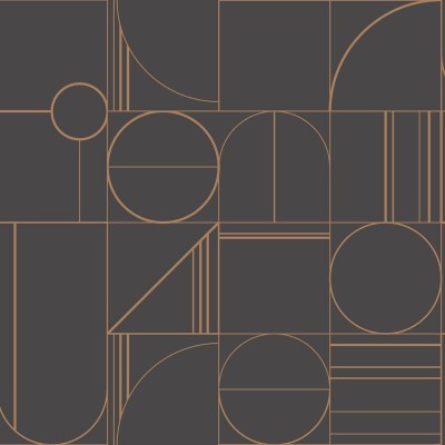 Papel de parede CÍRCULOS E LINHAS PRETO E DOURADO OTLS_10506_94_26